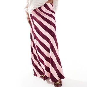 ASOS Diagonal Striped Maxi Skirt
